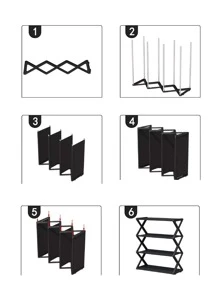 WHICHLIFE 1入組多層鞋子收納架 - 黑色 - 查看 5