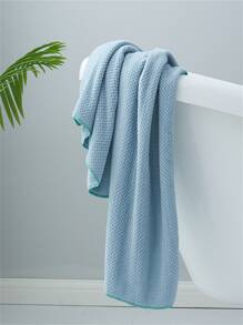 1 pieza Toalla de cara liso - Azul - Ver 3