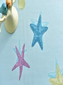 Khăn trải bàn in sao biển - Màu xanh lam - Xem 2