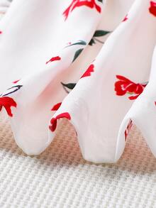 SHEIN Baby Floral Print Ruffle Trim Cami Dress - White - View 3