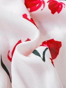 SHEIN Baby Floral Print Ruffle Trim Cami Dress - White - View 4