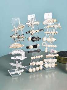 1 pieza Estantería de almacenamiento de joyas transparente, regalo para volver a la escuela