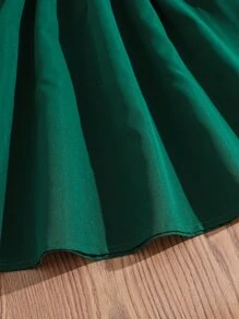 SHEIN Đầm Gái Thực vật Boho - Màu xanh lá cây đậm - Xem 3