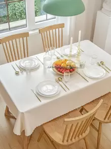 Khăn trải bàn chống nước có viền sò điệp - Màu be - Xem 8