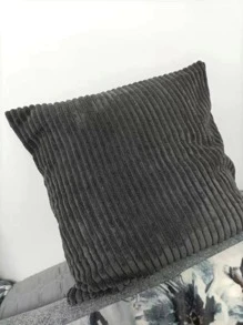 素色靠墊套不附帶墊芯 - 深灰色 - 查看 4