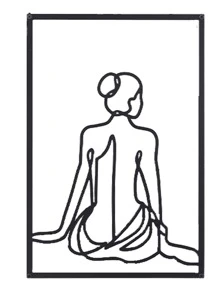 1入組人像圖案掛飾 - 黑色 - 查看 1