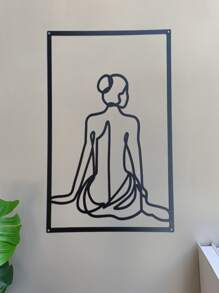 1入組人像圖案掛飾 - 黑色 - 查看 2