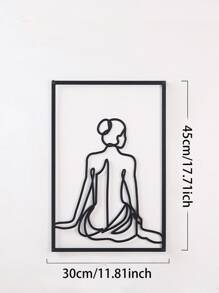 1入組人像圖案掛飾 - 黑色 - 查看 3