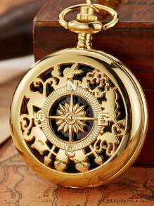 Đồng hồ đeo tay bỏ túi thạch anh cổ điển dành cho nam - Vàng - Xem 1