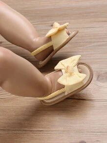 嬰兒蝴蝶結裝飾露跟時尚夏天涼鞋