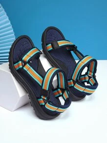 男孩撞色魔術貼運動運動戶外運動涼鞋 - 彩色 - 查看 2