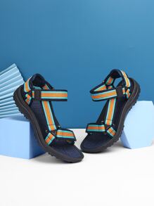 男孩撞色魔術貼運動運動戶外運動涼鞋 - 彩色 - 查看 7