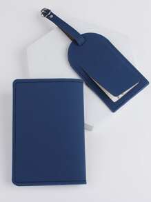 Vỏ đựng hộ chiếu hình máy bay và chữ cái có gắn thẻ hành lý Phụ kiện du lịch PU Bộ phụ kiện du lịch cho mùa lễ Đồ du lịch Bộ sắp xếp du lịch Đồ du lịch Ví du lịch Giá đỡ hộ chiếu Ví hộ chiếu Túi du lịch bãi biển Kỳ nghỉ hè Giáng sinh - Màu xanh hải quân - Xem 4