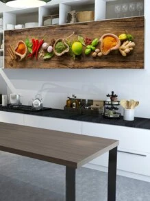 1入組化纖無框繪畫現代蔬菜圖案無框畫家用 - 彩色 - 查看 2