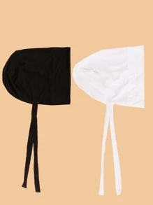 Solid Head Wrap Bonnet Hair Bonnet Turban - Multicolor - View 3