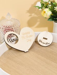 1pc Heart Shaped Decoration Craft - Multicolor - View 5