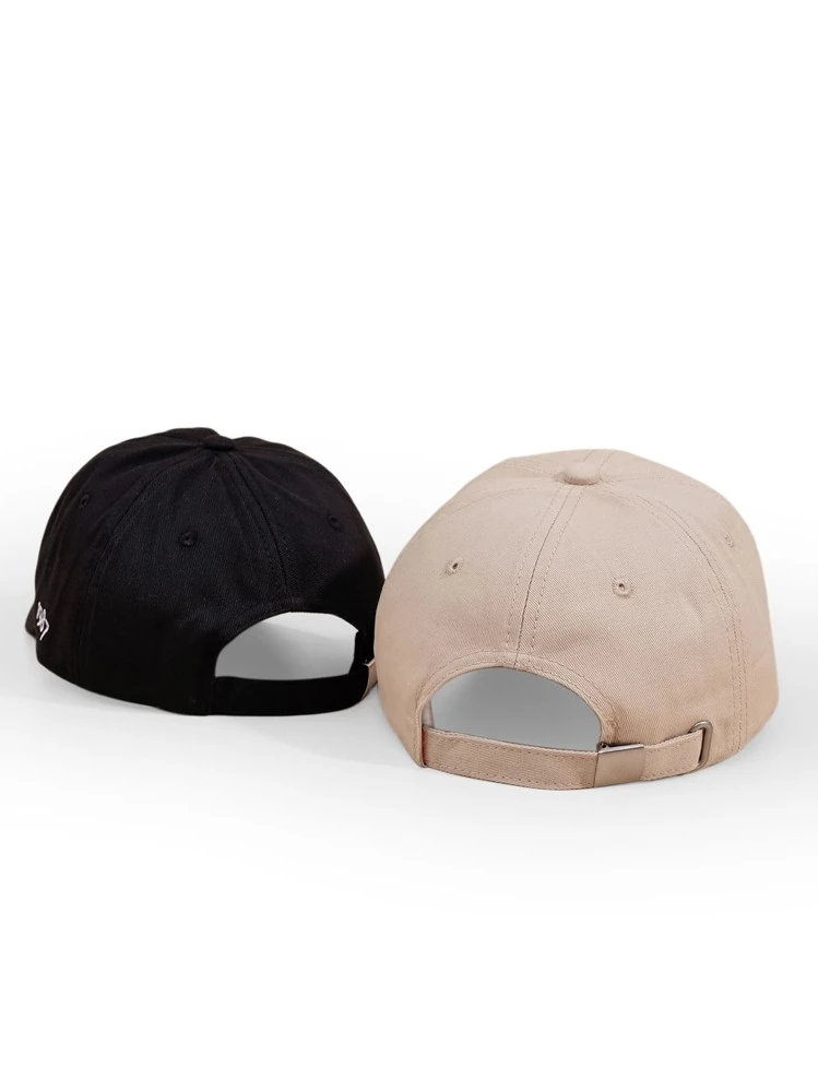 2 pièces Casquette de baseball pour femmes avec broderie de lettre, chapeau de soleil de sport en plein air unisexe pour les voyages - Multicolore - Voir 2