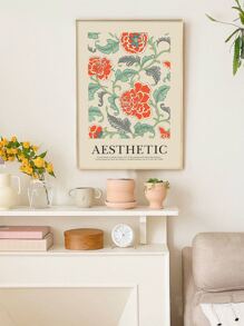 1 Tranh Sợi Hóa Học Có Khung, Họa Tiết Hoa Hiện Đại Có Khung Hình Cho Gia Đình - Nhiều màu - Xem 1