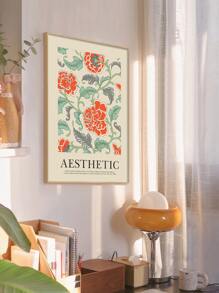 1 Tranh Sợi Hóa Học Có Khung, Họa Tiết Hoa Hiện Đại Có Khung Hình Cho Gia Đình - Nhiều màu - Xem 2