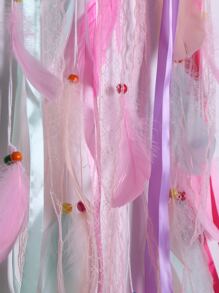 1入組羽毛裝飾捕夢網現代花卉和耳朵裝飾捕夢網家用 - 彩色 - 查看 5