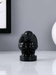 1pc Polyresin Decoration Craft, Modern Figure Design Decoration Object For Home - Black - View 1