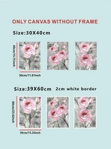 3 bức tranh in hoa có khung - Nhiều màu - Xem 4