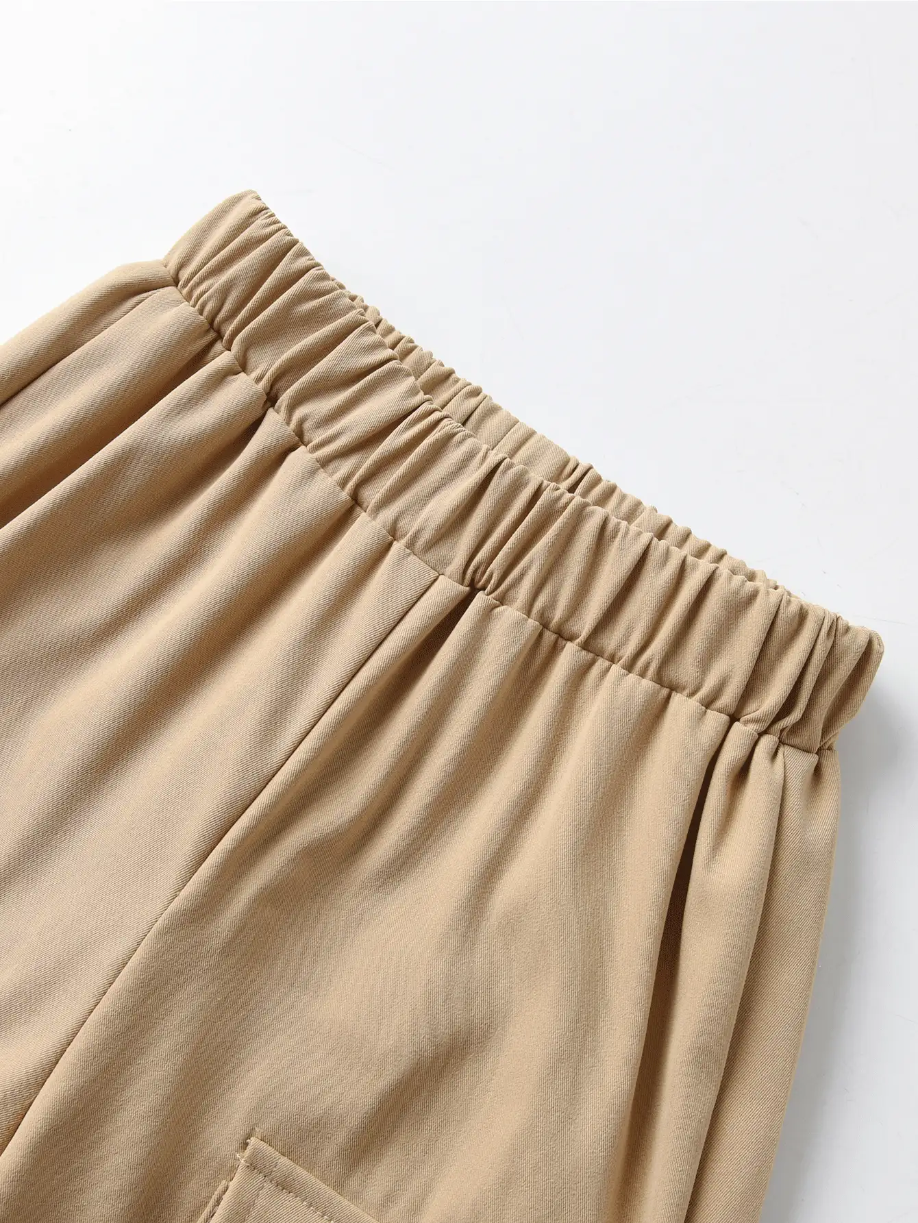 Toddler Boys Flap Pocket Solid Shorts - Khaki - View 4