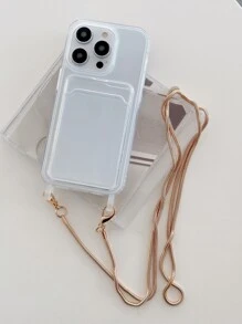 Funda de celular transparente con con tira - transparente - Ver 2