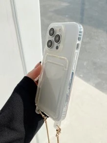 Funda de celular transparente con con tira - transparente - Ver 3