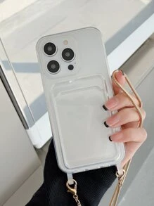 Funda de celular transparente con con tira - transparente - Ver 4