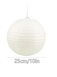 1入組素色紙燈籠 - 米色 - 查看 3