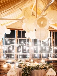 1入組素色紙燈籠 - 米色 - 查看 6