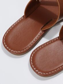 女士極簡丁字褲時尚夏天平底涼鞋