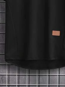 Manfinity Men Patched Detail Tee & Drawstring Waist Joggers - Black - View 4