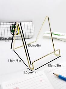 1 pieza sujetalibros metálico - Dorado - Ver 4