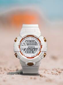 Kids Sports Luminous Electronic Watch - White - View 1