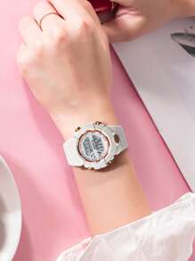 Kids Sports Luminous Electronic Watch - White - View 2