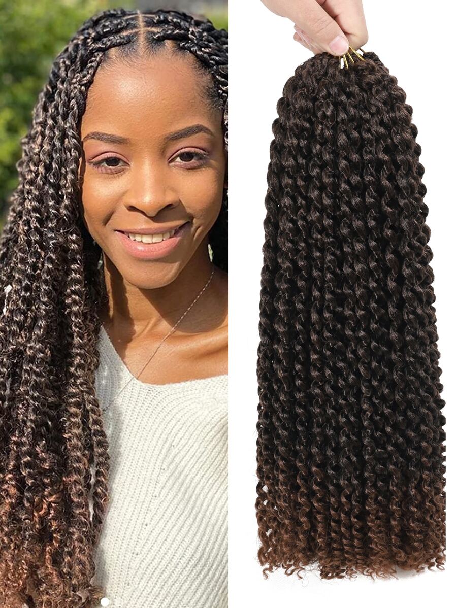 中等合成纖維扭結勾織接髮 - 彩色 - 查看 1