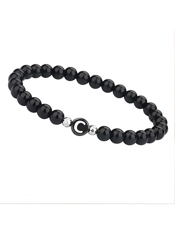 Letter Detail Beaded Bracelet SHEIN USA