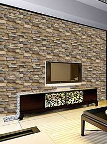 1入組磚塊圖案牆紙 - 彩色 - 查看 3