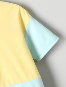 Toddler Boys Colour Block Drop Shoulder Tee - Multicolor - View 3