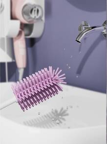 3 piezas Bebé con dibujos animados con diseño de ballena Bebé Cepillo de limpieza de botellas & Estante de almacenaje Set - Multicolor - Ver 5