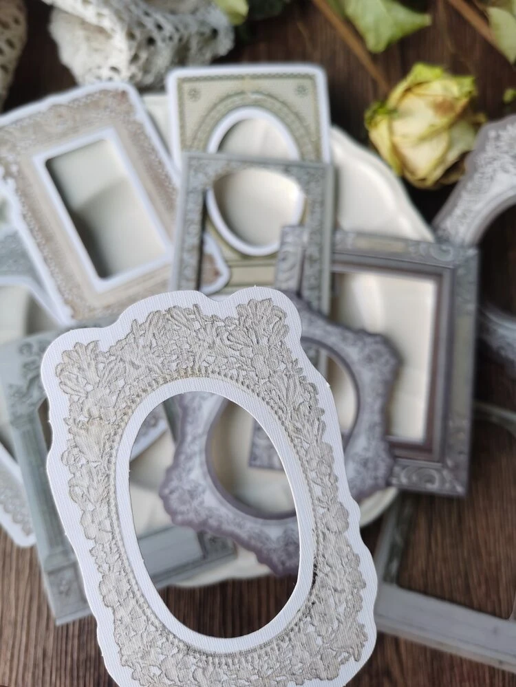 10 piezas/1 paquete con abertura Marco para fotos clasificado vintage múltiples fines para Decoración - Multicolor - Añade 3