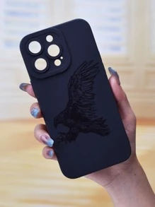 Eagle Print Soft Phone Case Matt Back Compatible With iPhone 15 14 13 12 11 Plus Pro Max 7 8 X XS XR SE Mini - Multicolor - View 3