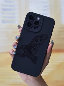 Eagle Print Soft Phone Case Matt Back Compatible With iPhone 15 14 13 12 11 Plus Pro Max 7 8 X XS XR SE Mini - Multicolor - View 4