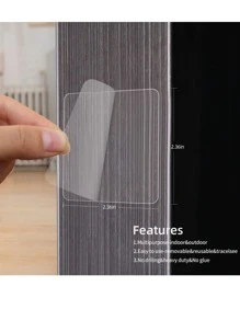 10 piezas Cinta de doble cara, cinta adhesiva transparente minimalista para el hogar - transparente - Ver 4