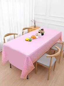1 Khăn Trải Bàn Bằng Nhựa Dùng Một Lần, Họa Tiết Chấm Bi Hiện Đại Khăn Trải Bàn Dùng Một Lần Cho Bữa Tiệc - Hồng - Xem 2