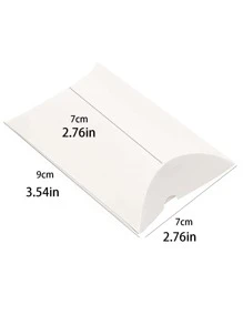 10pcs Biscuit Packing Box, White Paper Candy Box For Party - White - View 6