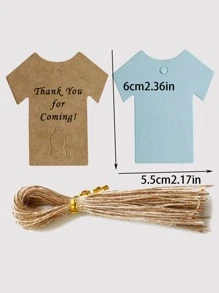 50pcs/Pack Party Hanging Gift Tags, Labels, Cards Valentine Day - Multicolor - View 4