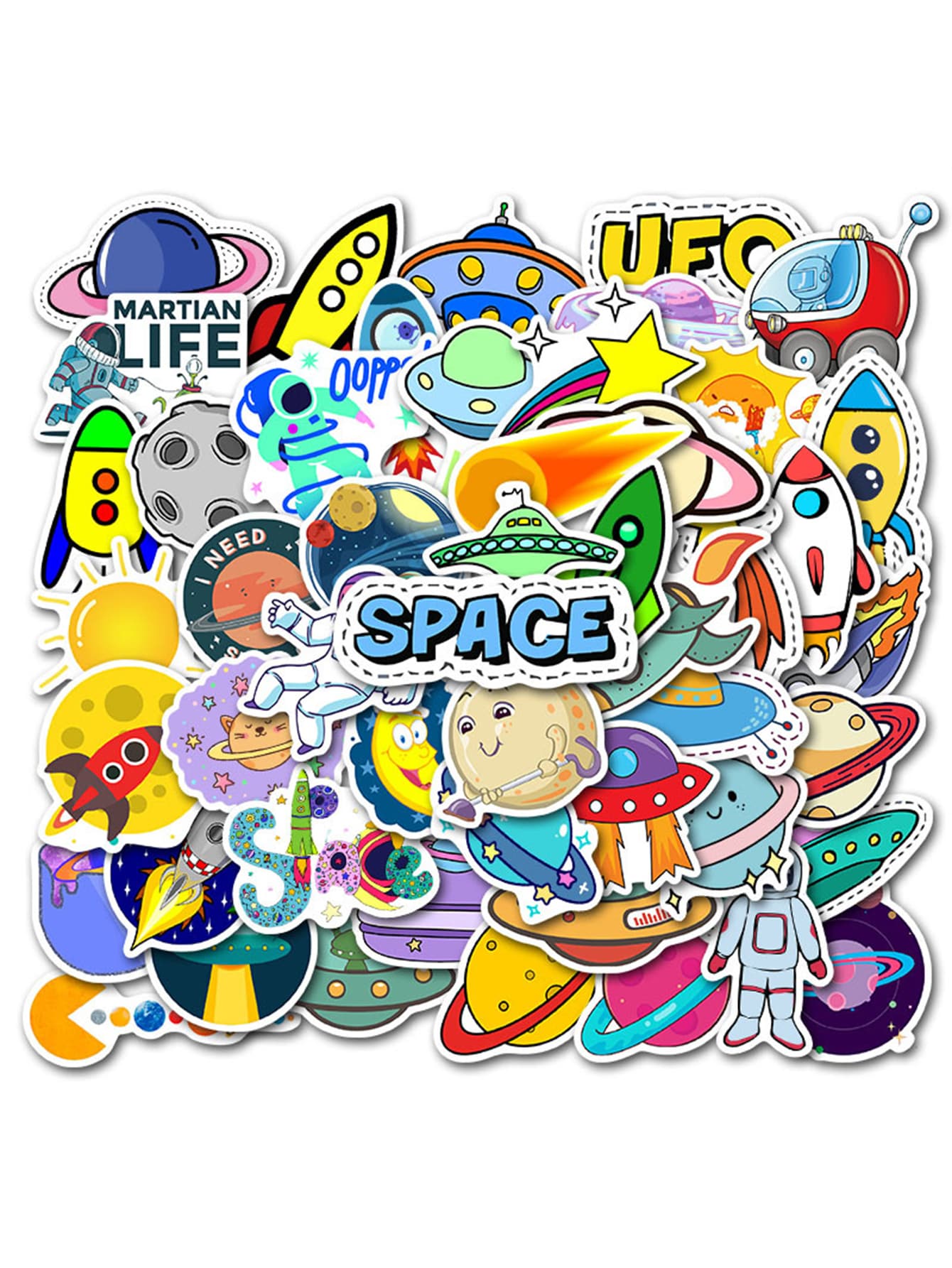 1 Gói Hành Tinh Hoa Văn Miếng Dán, Decal Hoạt Hình Cho Học Sinh, Cho Sổ Tay - Nhiều màu - Xem 1